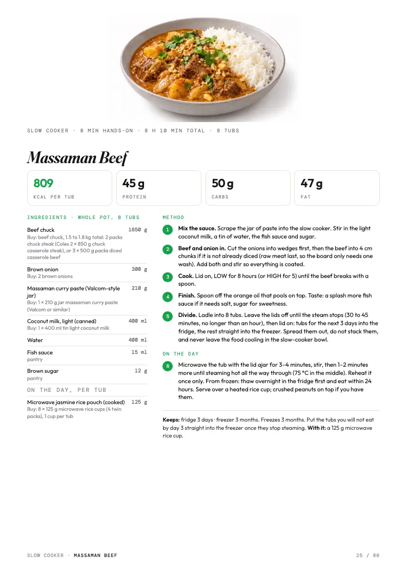 Massaman Beef recipe