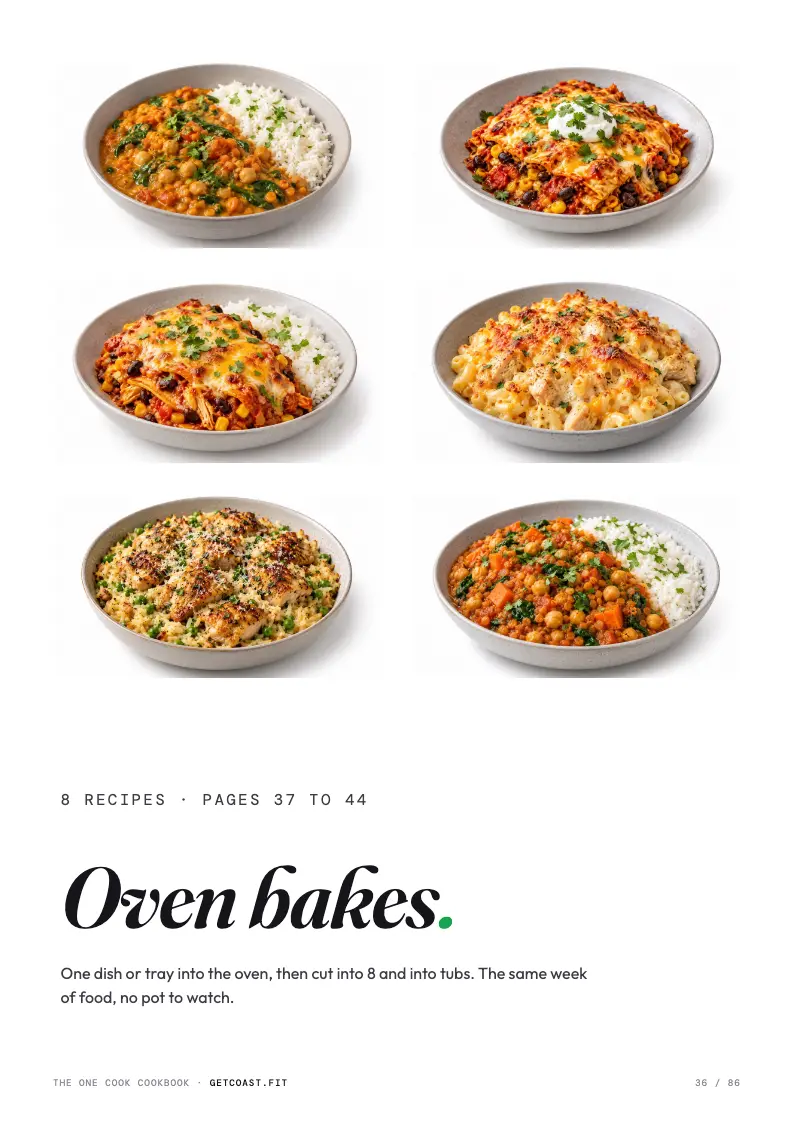 Oven bakes section